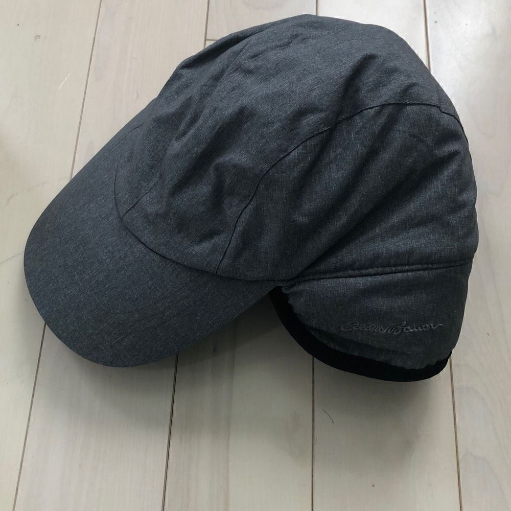 Eddie Bauer Women's Black Goose-down Ear Flap Cap Size S